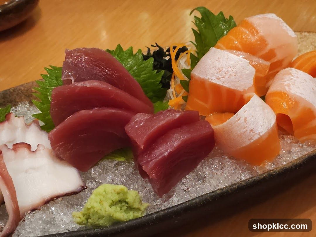 Sashimi Platter with Ice and Garnish