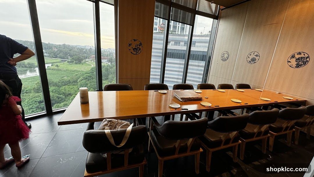 Dining Room Interior with City View