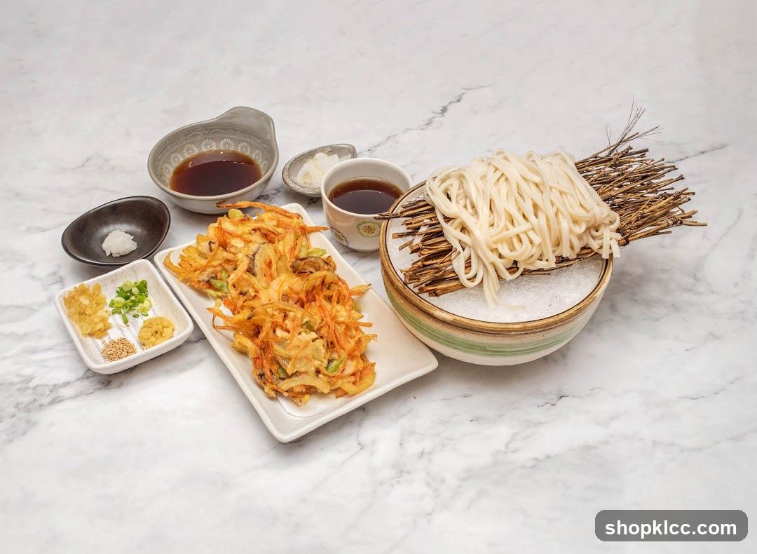 Japanese Noodle Meal with Side Dishes