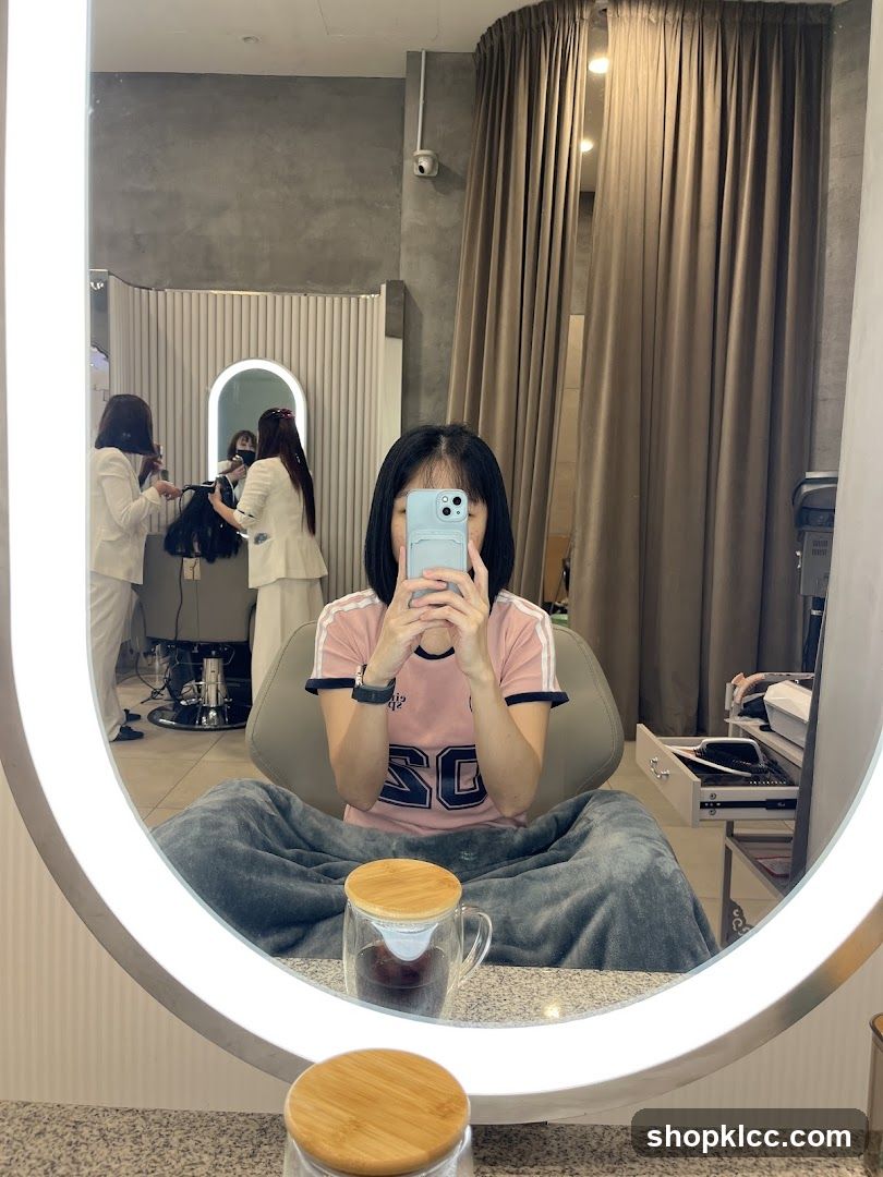 Salon Interior Mirror Selfie