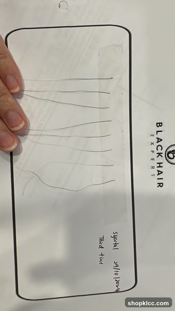 Hair Sample Display Card
