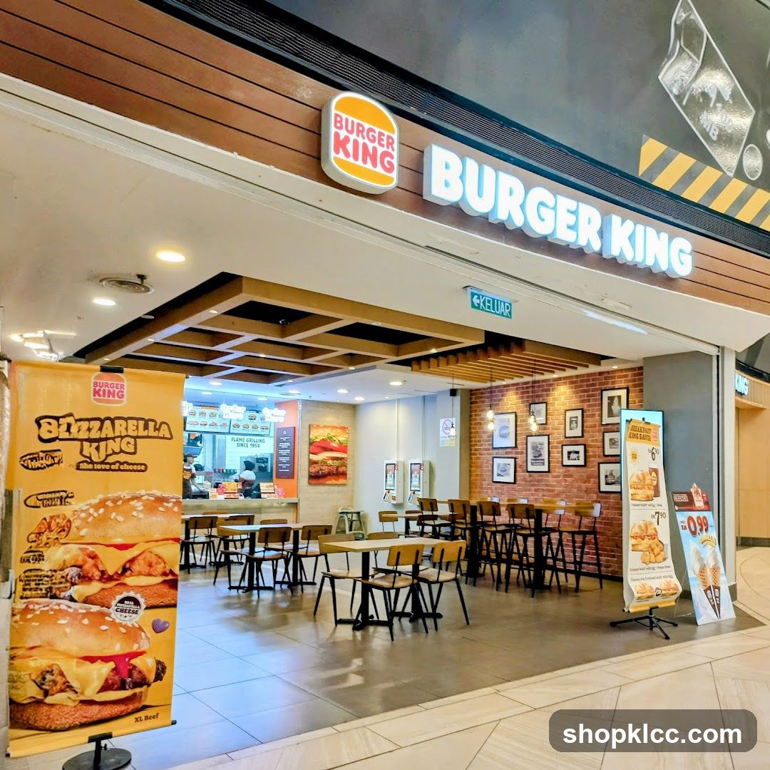 Burger King Store Interior and Exterior View