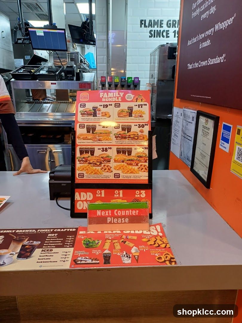 Fast Food Counter Display