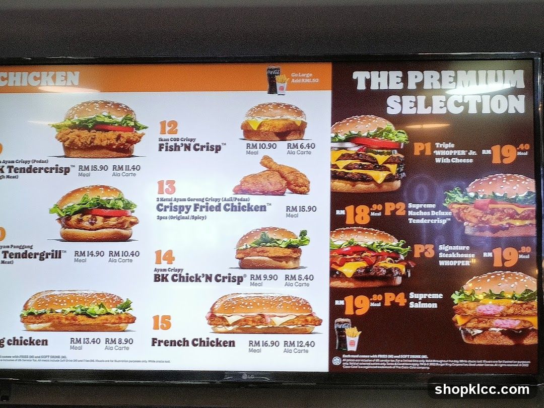 Fast Food Menu Board