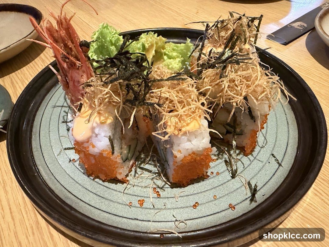 Sushi Platter with Shrimp and Tofu