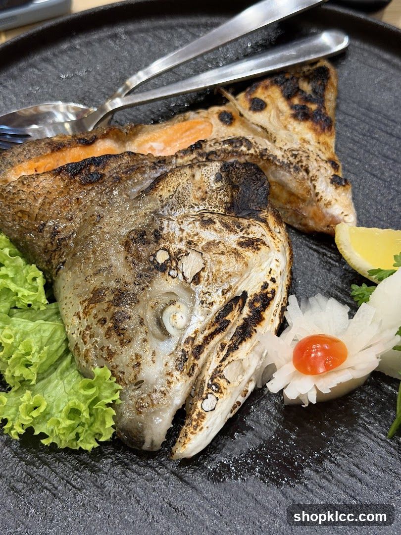 Grilled Fish Head with Garnish