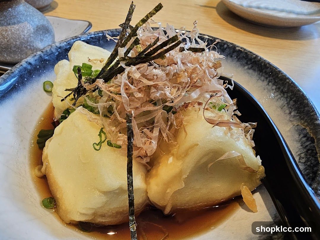 Japanese Dish with Tofu and Seasoning