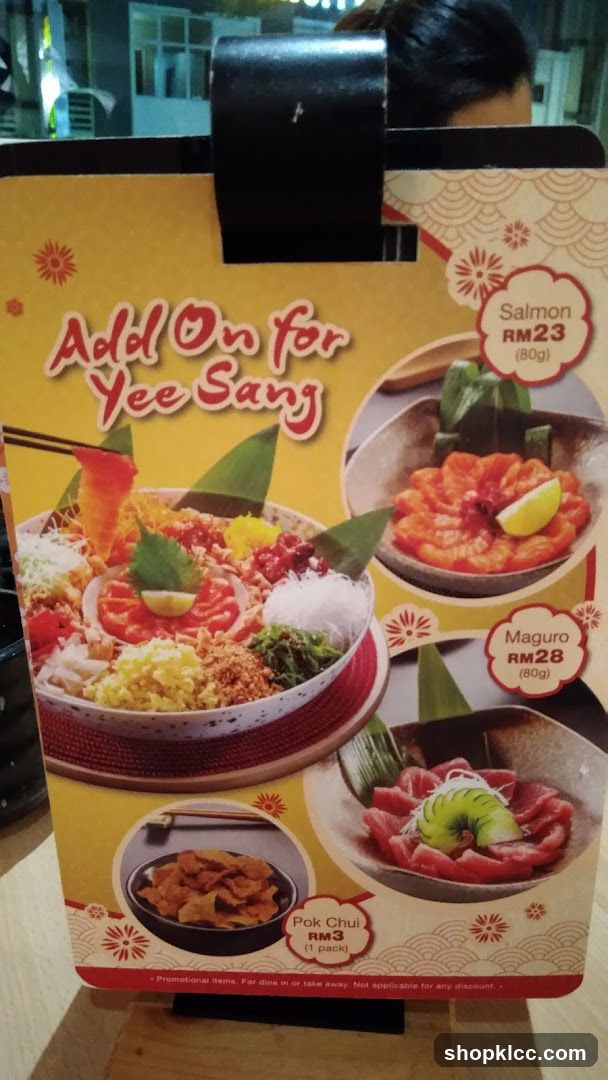Yee Sang Add-On Menu