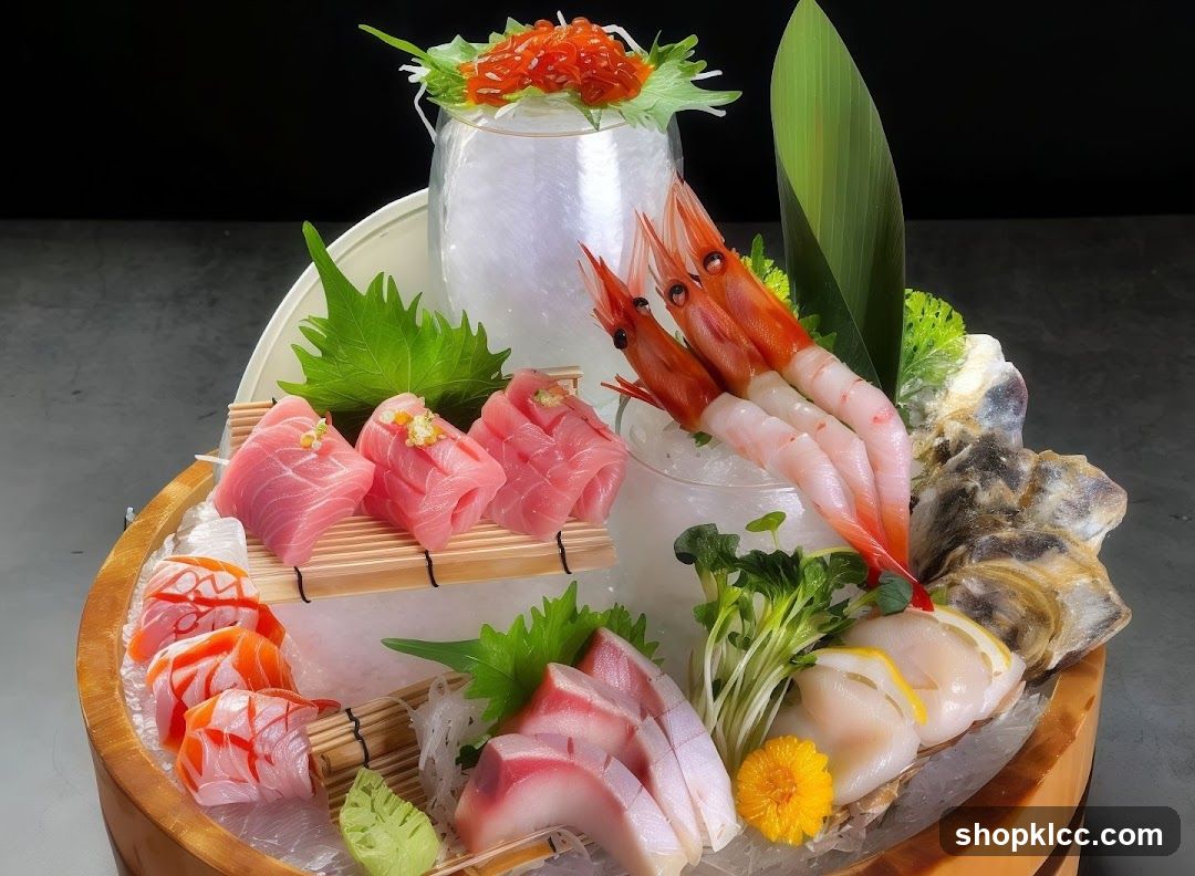 Sushi Platter with Shrimp and Fish Slices