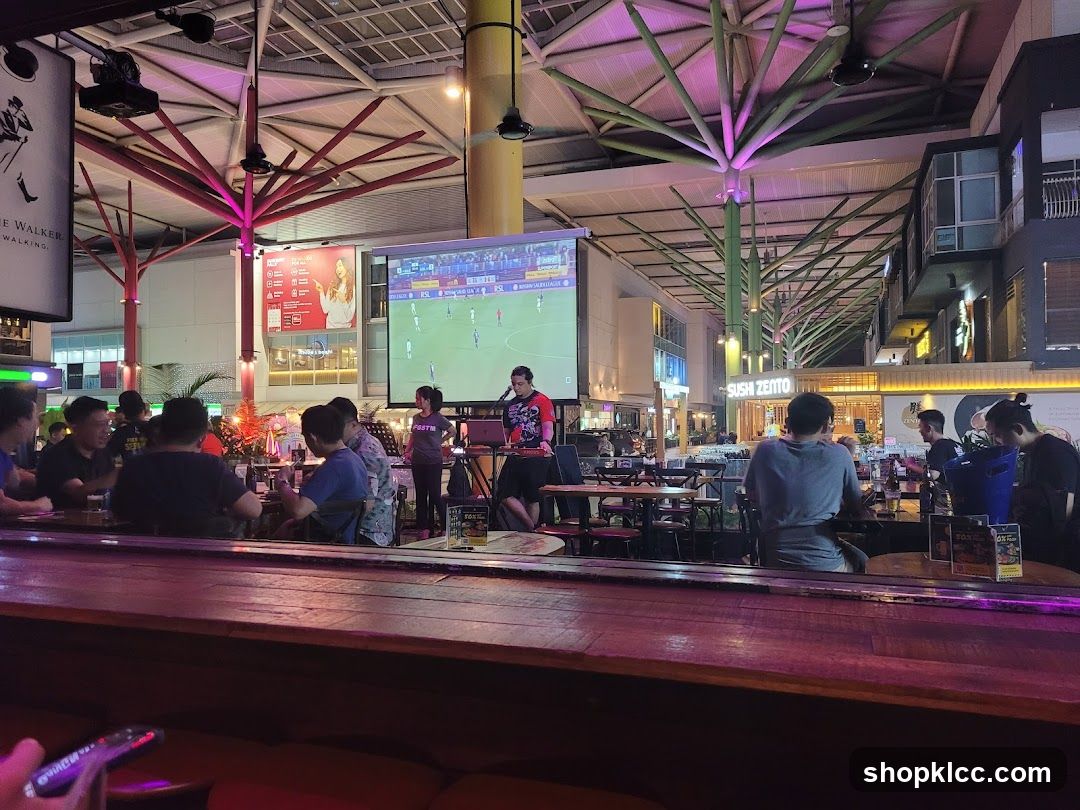Bar with live music and sports broadcast