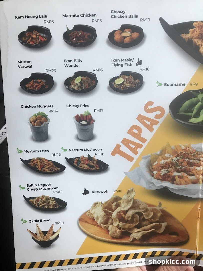 TAPAS Menu