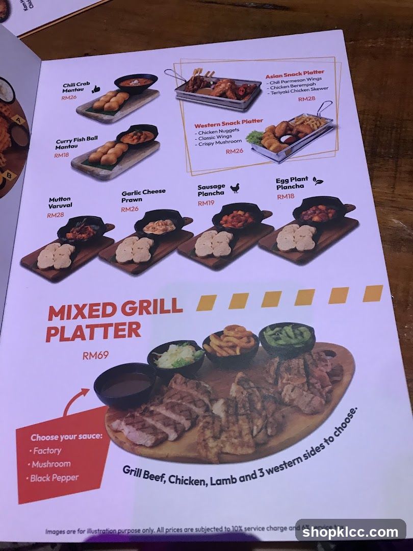 Snack Platters and Mixed Grill Platter