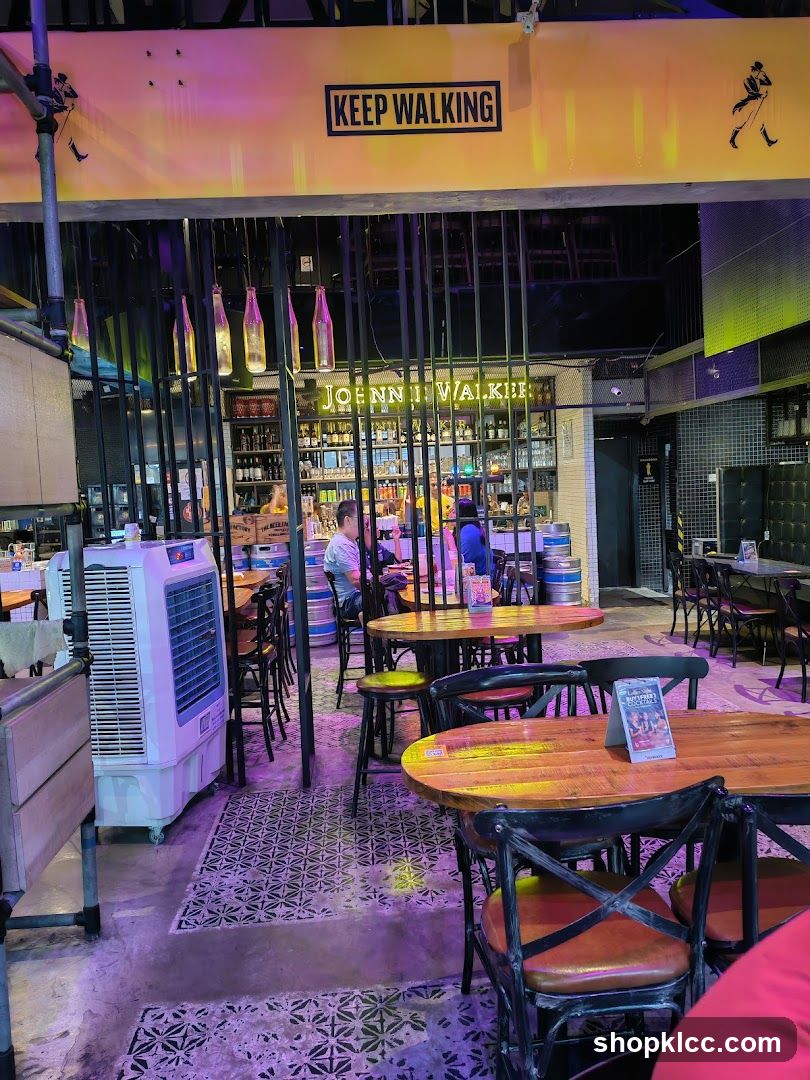 Bar Interior with Johnnie Walker Branding