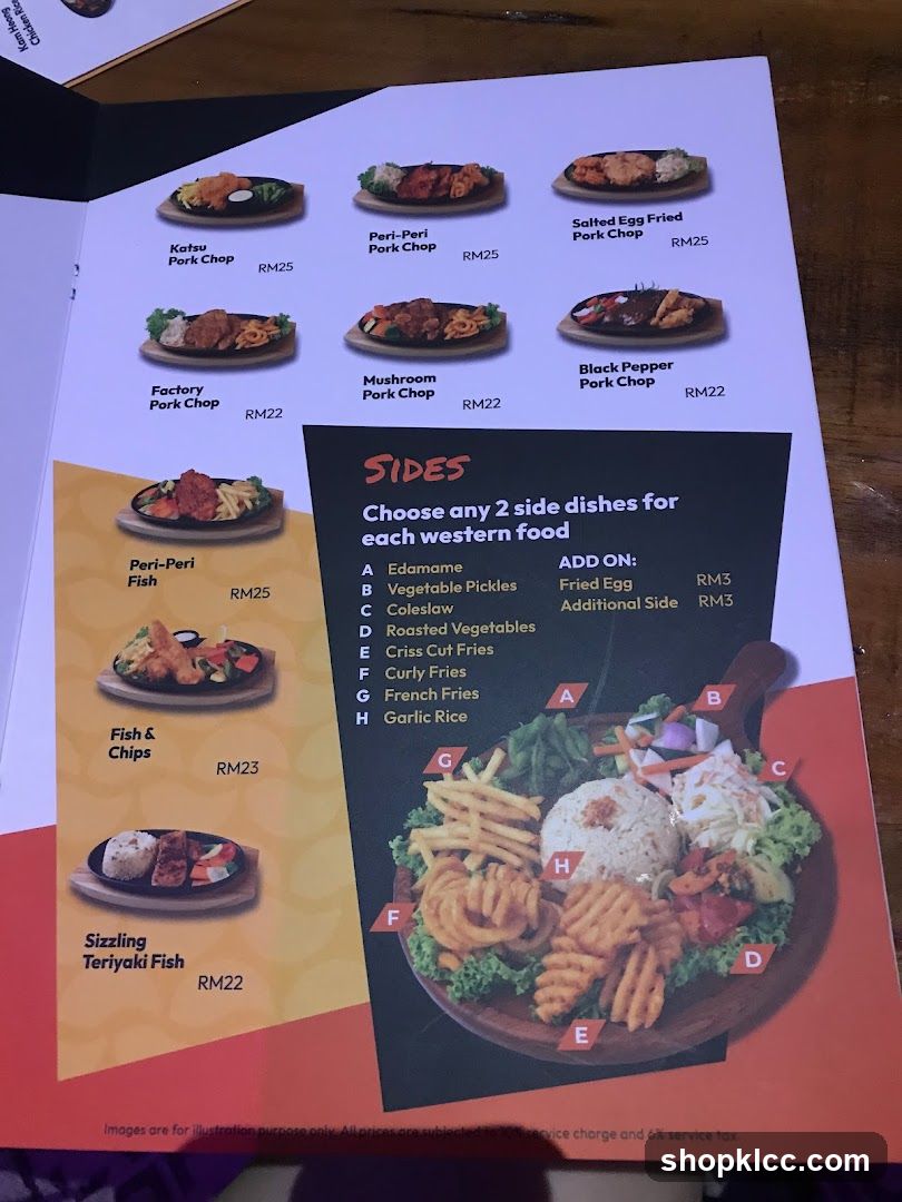 Western Food Menu