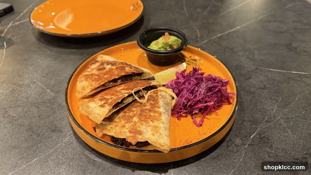 Quesadillas with Guacamole and Slaw