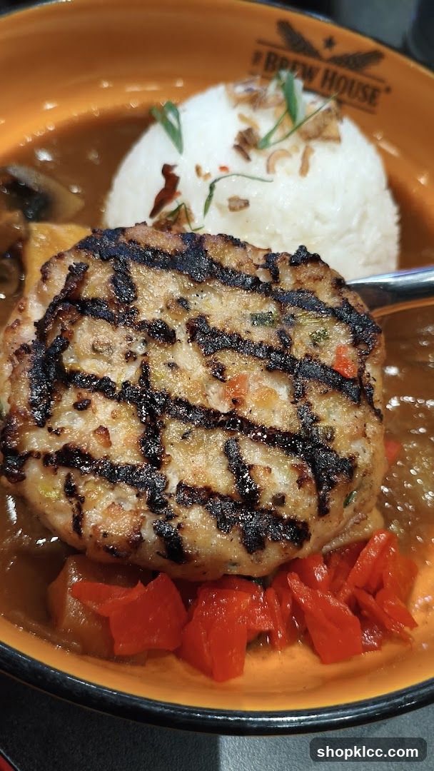 Curry with Grilled Patty and Rice