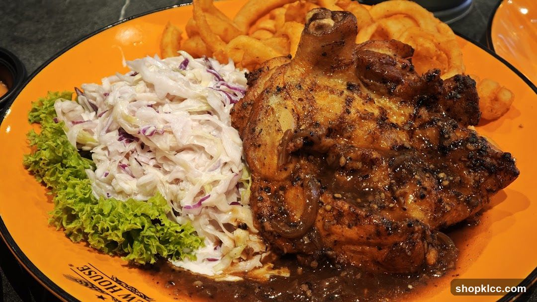 Roasted Chicken with Coleslaw and Fries