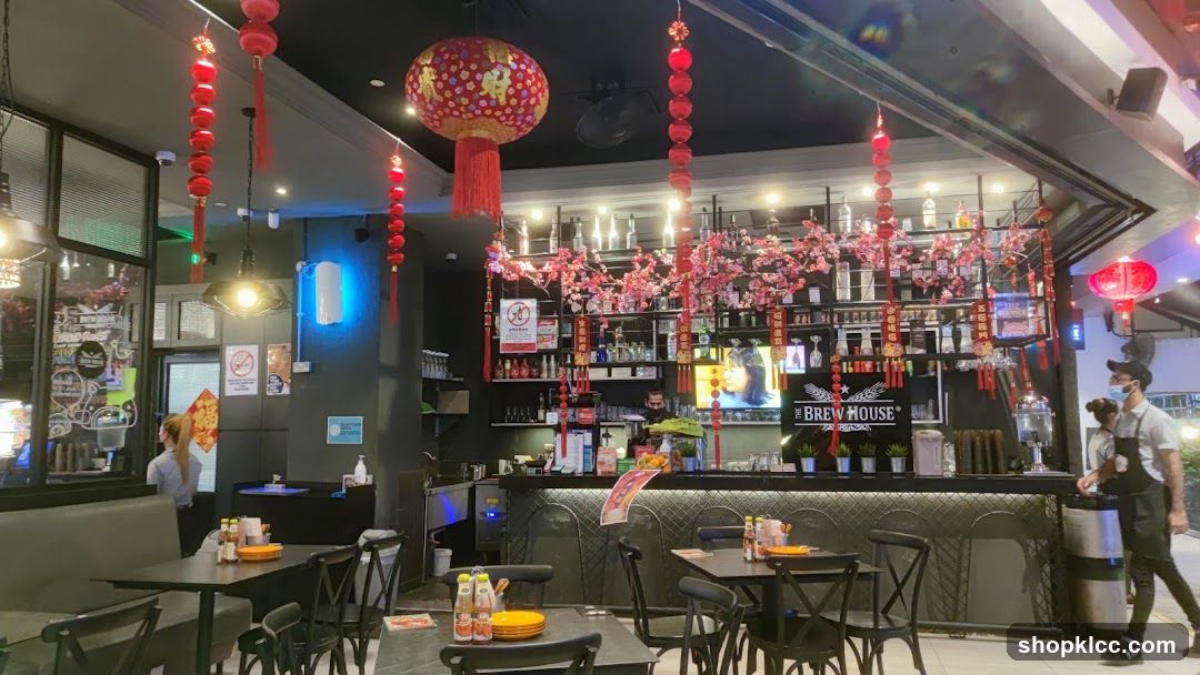 Bar Interior with Chinese New Year Decorations