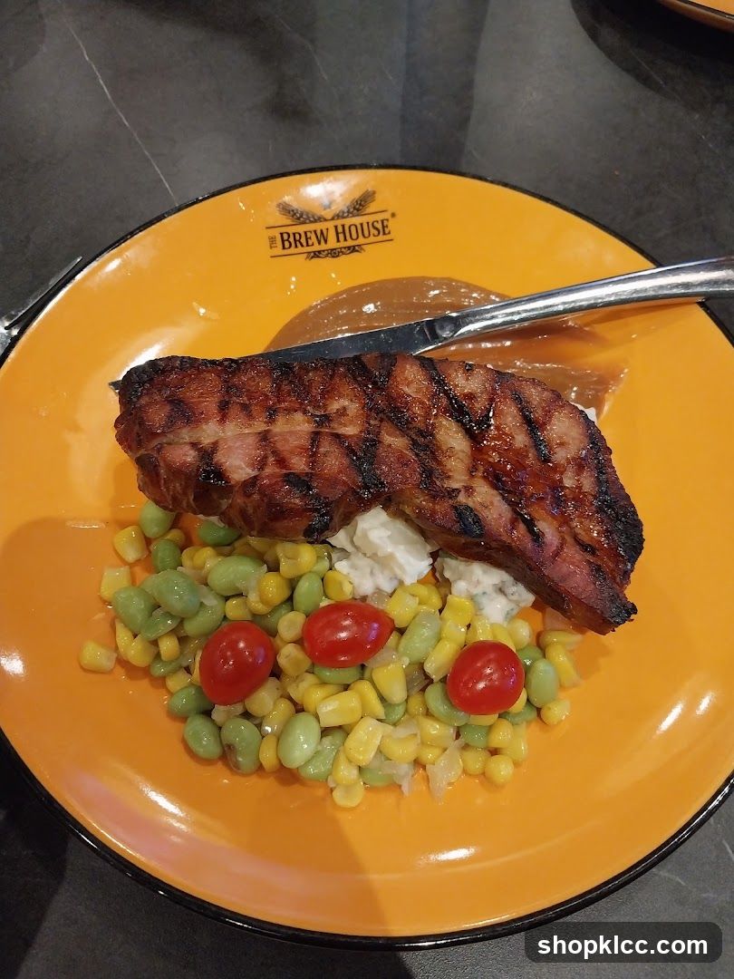 Grilled Pork Chop with Vegetables