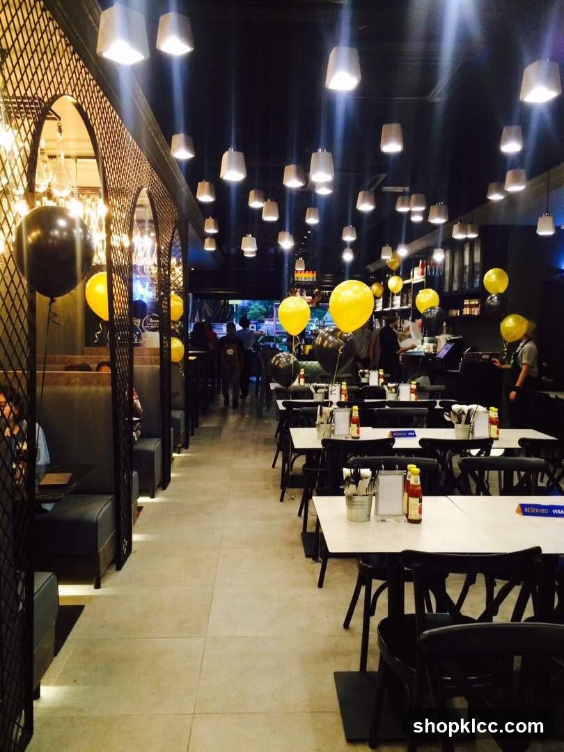Restaurant Interior with Balloons