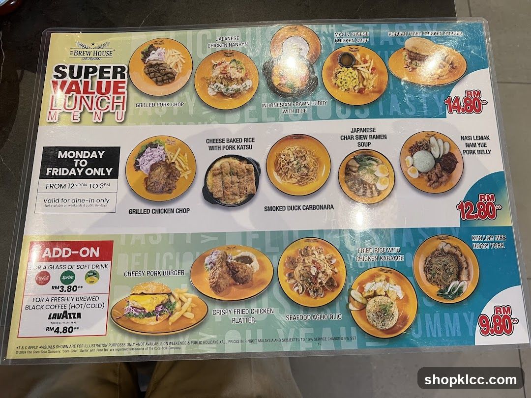 SUPER VALUE LUNCH MENU