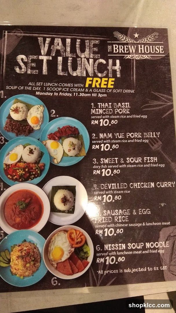The Brew House Value Set Lunch