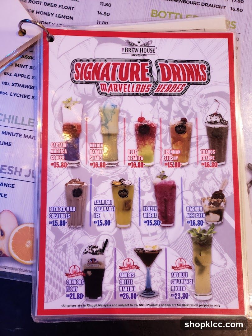 Signature Drinks Marvellous Heroes