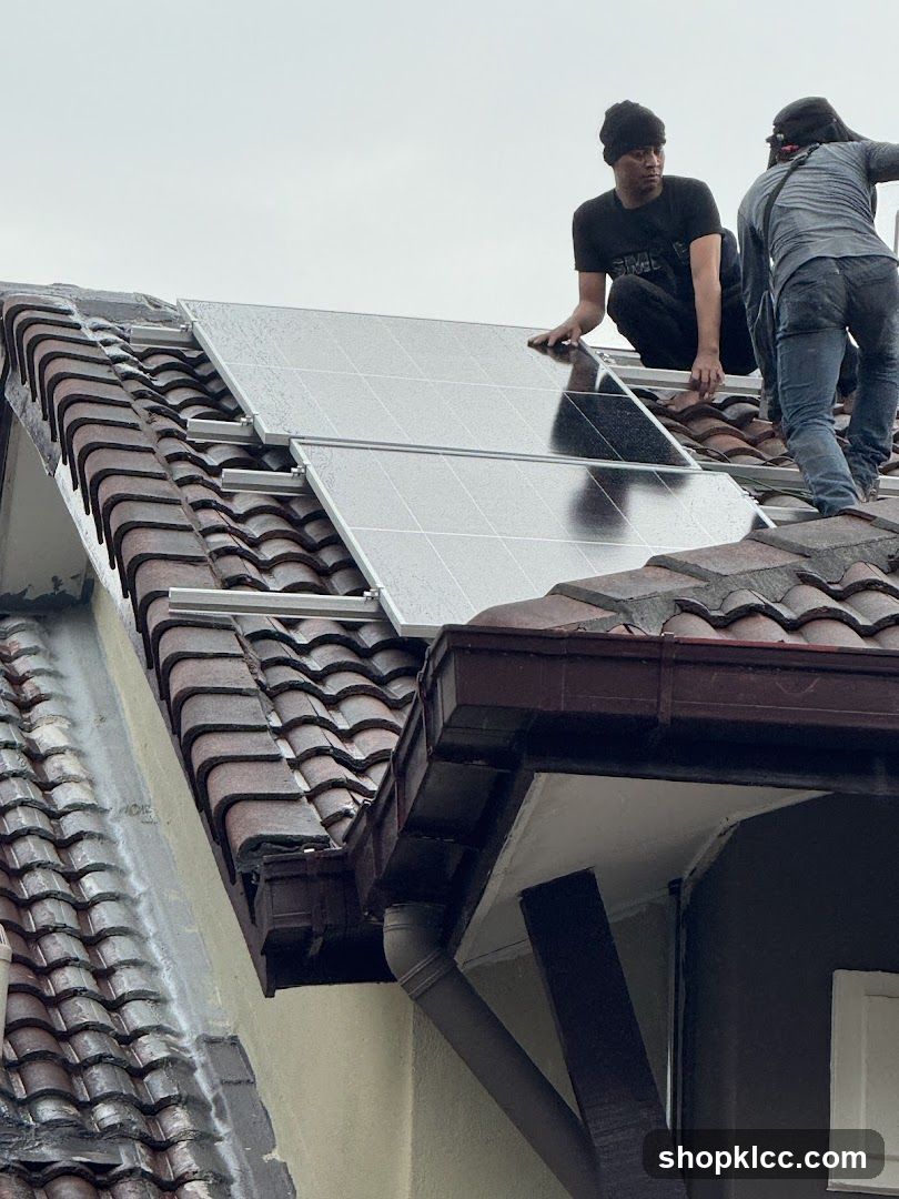 Solar Panel Installation on Roof