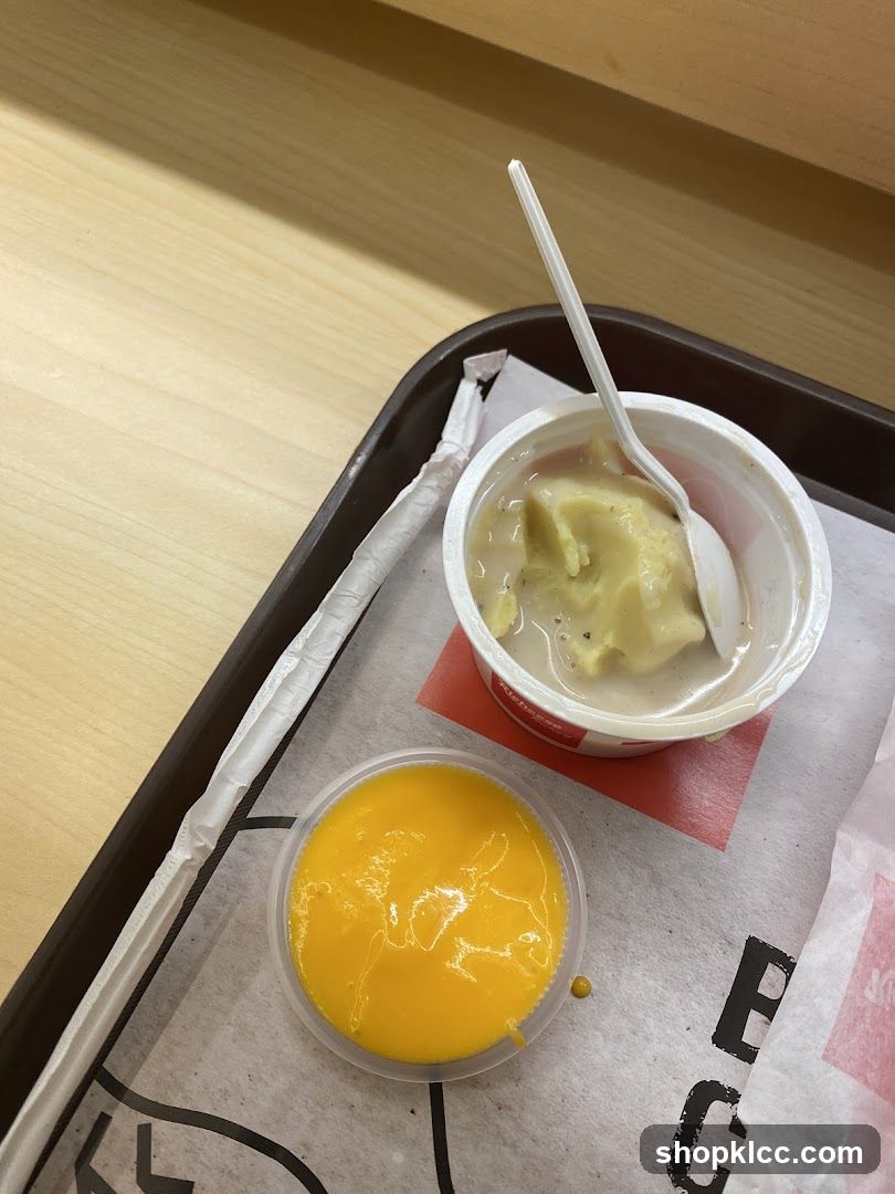 Food Tray with Dessert and Sauce