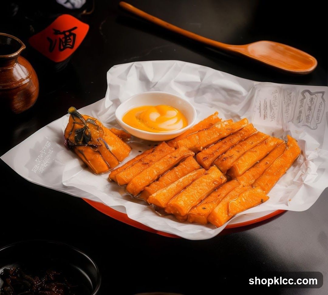 Fried Sweet Potato Sticks with Sauce