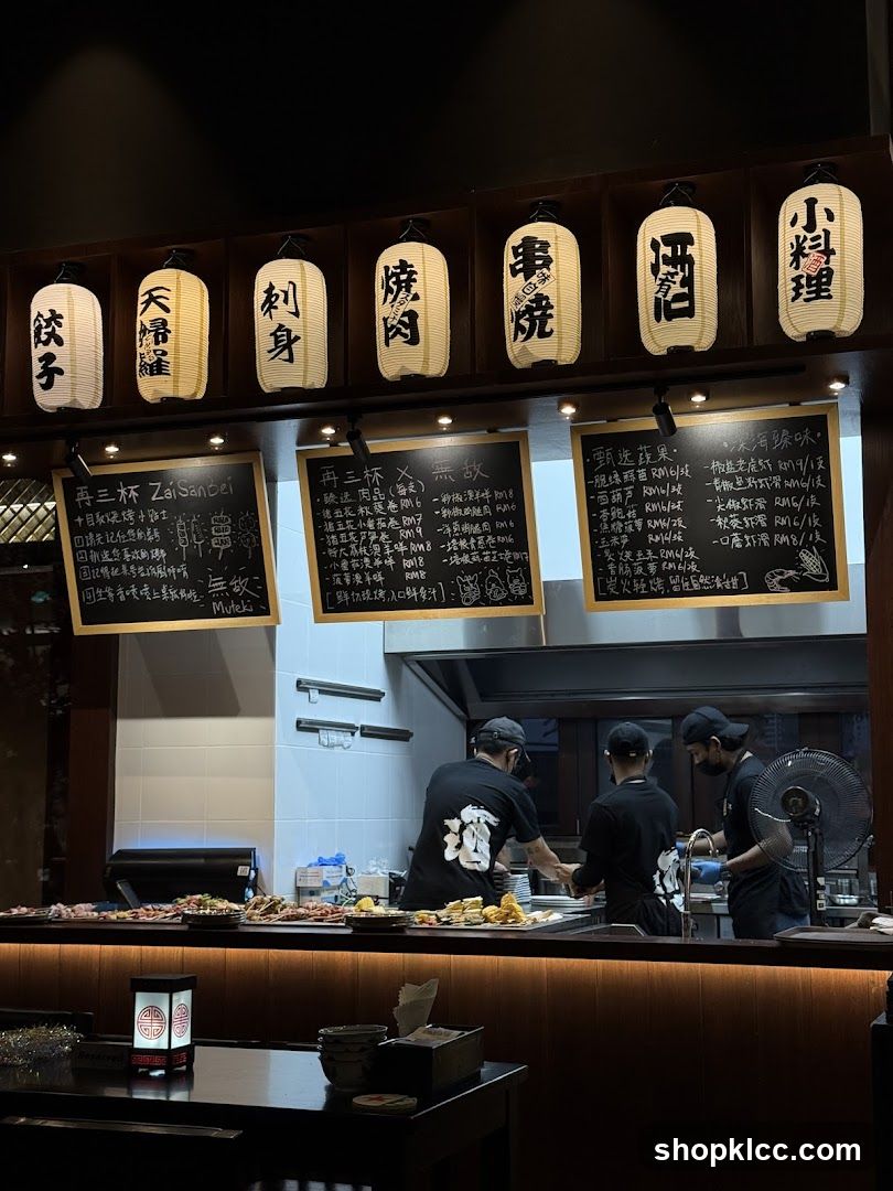 Restaurant Interior with Staff Cooking