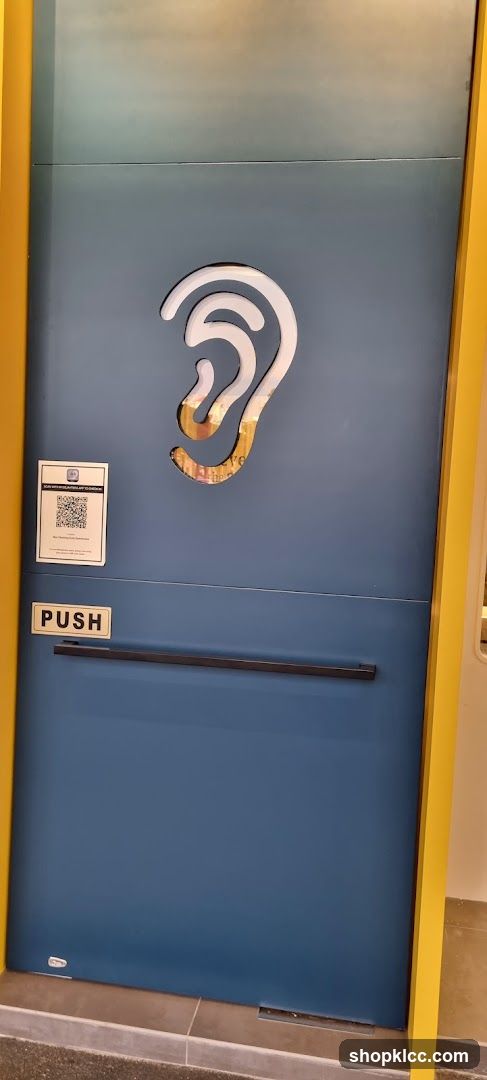 Blue Door with Ear Symbol