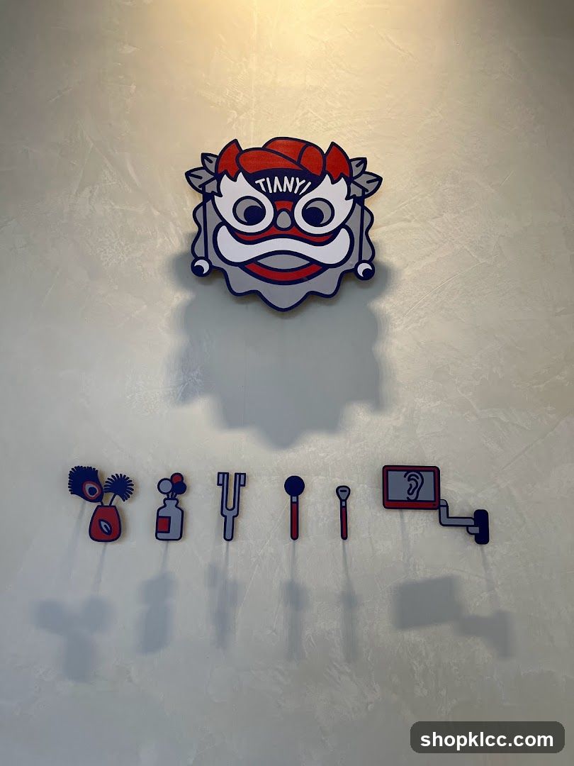 Wall Decor with Lion Mask and Tools