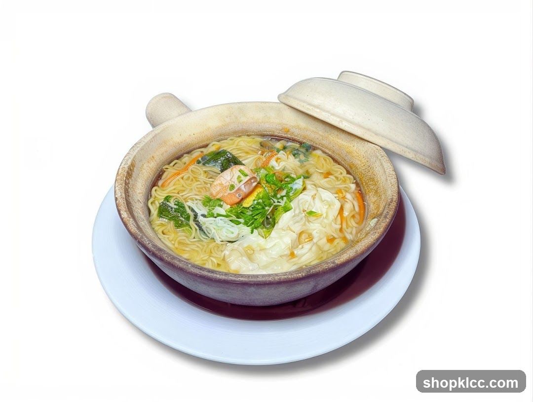 Noodle Soup in Clay Pot