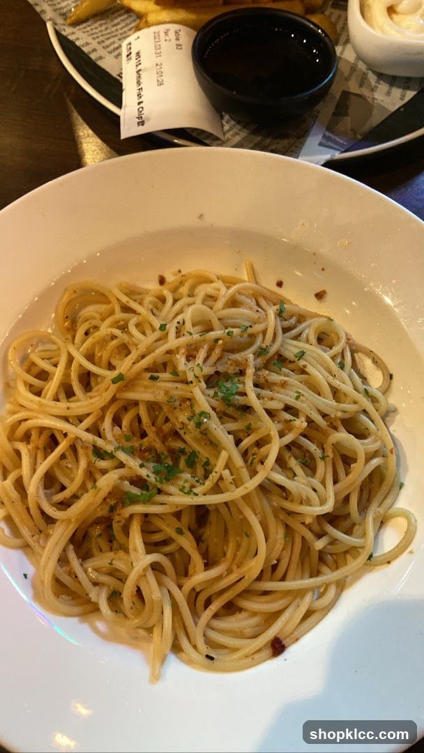 Spaghetti with Sauce and Garnish