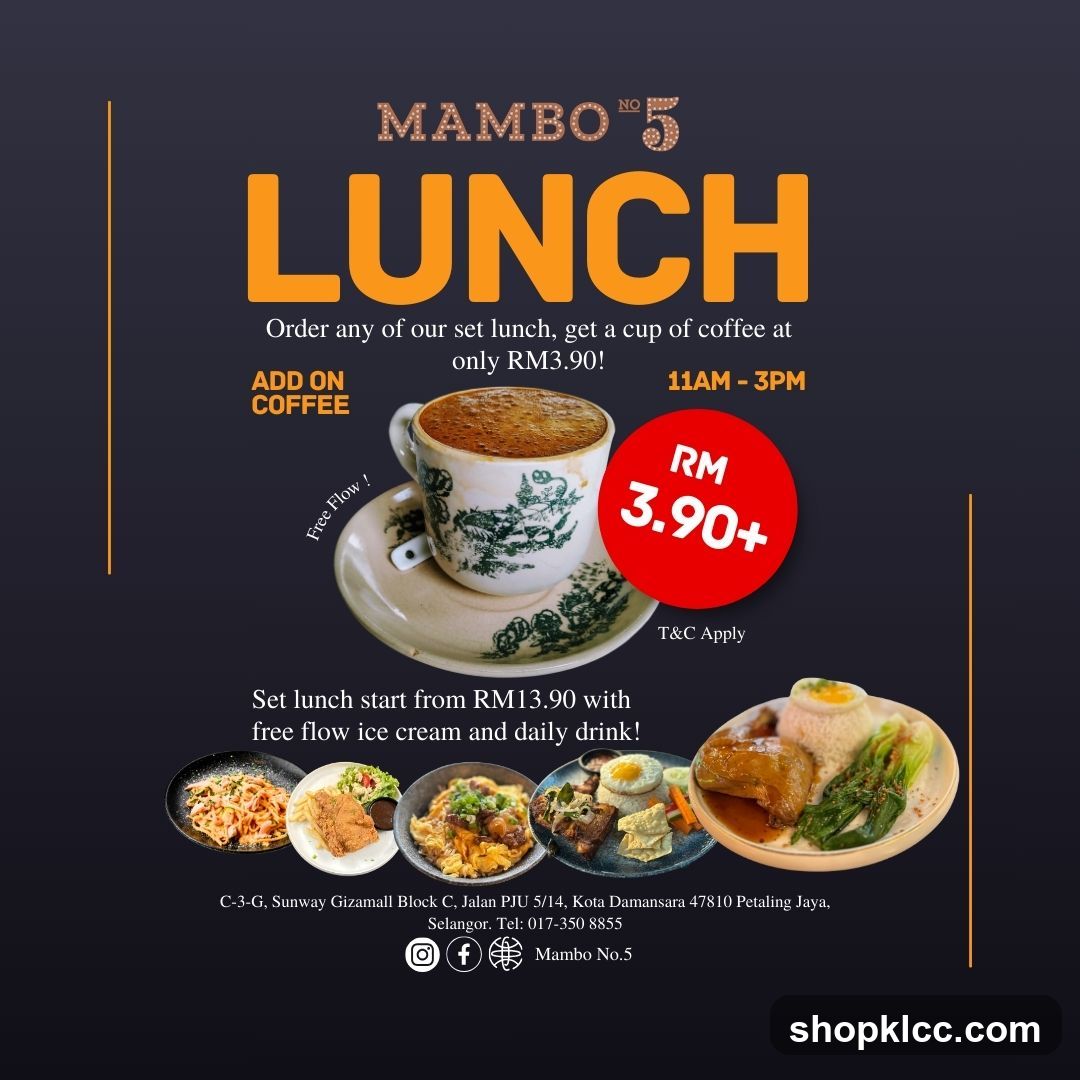 Mambo No.5 Lunch Promotion Flyer