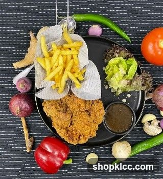 Fried Chicken and Fries Meal