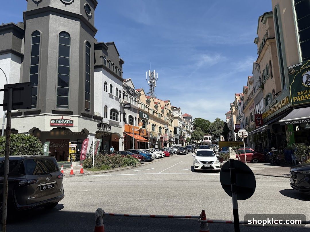 Street Scene with Shops and Cars