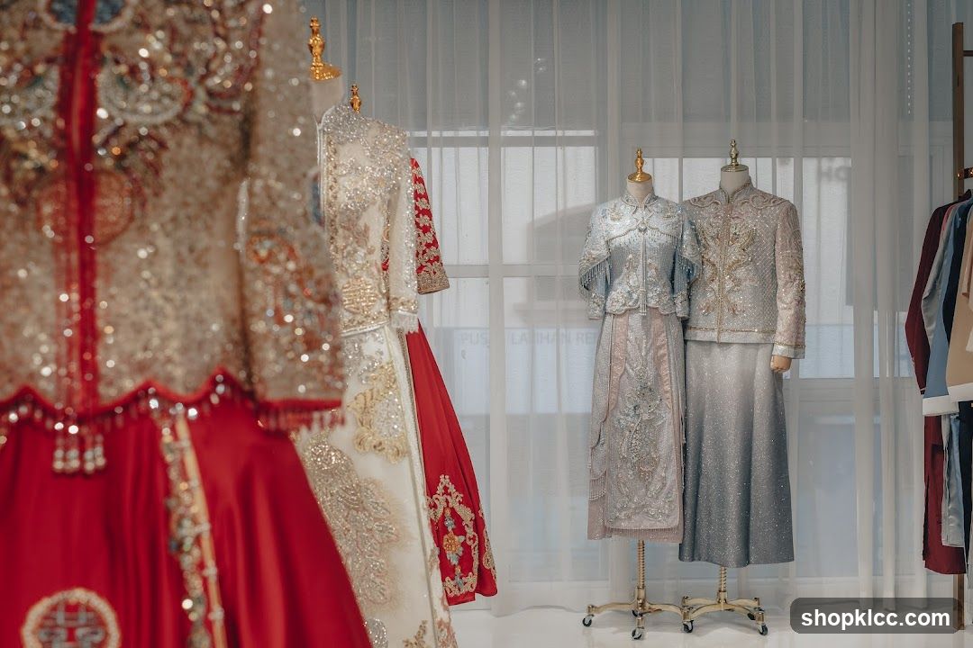 Traditional Chinese Wedding Attire Display