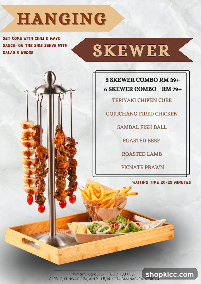 Hanging Skewer Menu Flyer