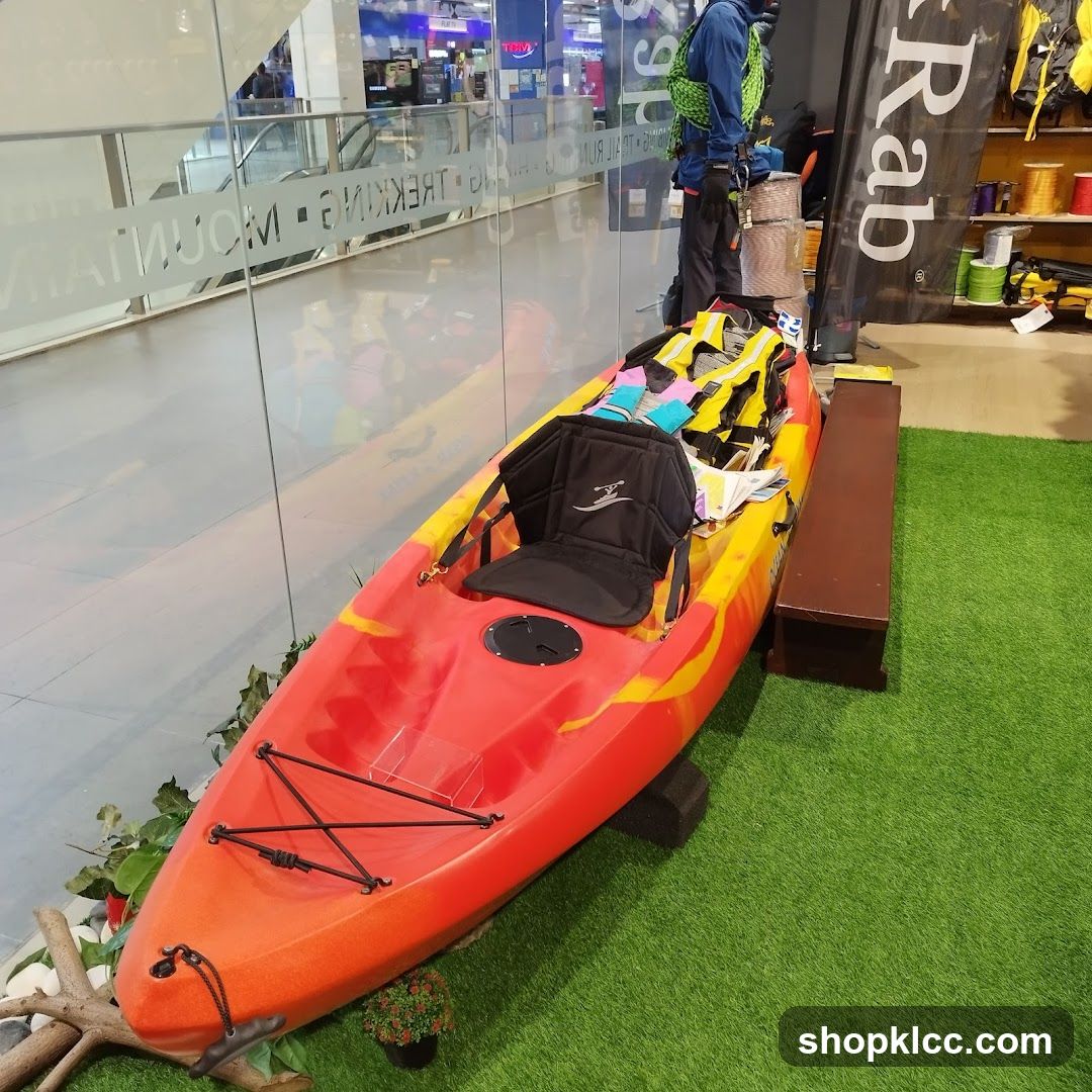Kayak Display in Mall Storefront