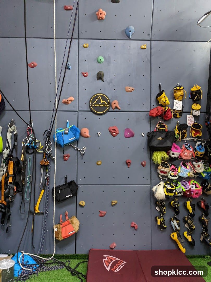 Indoor Climbing Wall Shop Interior