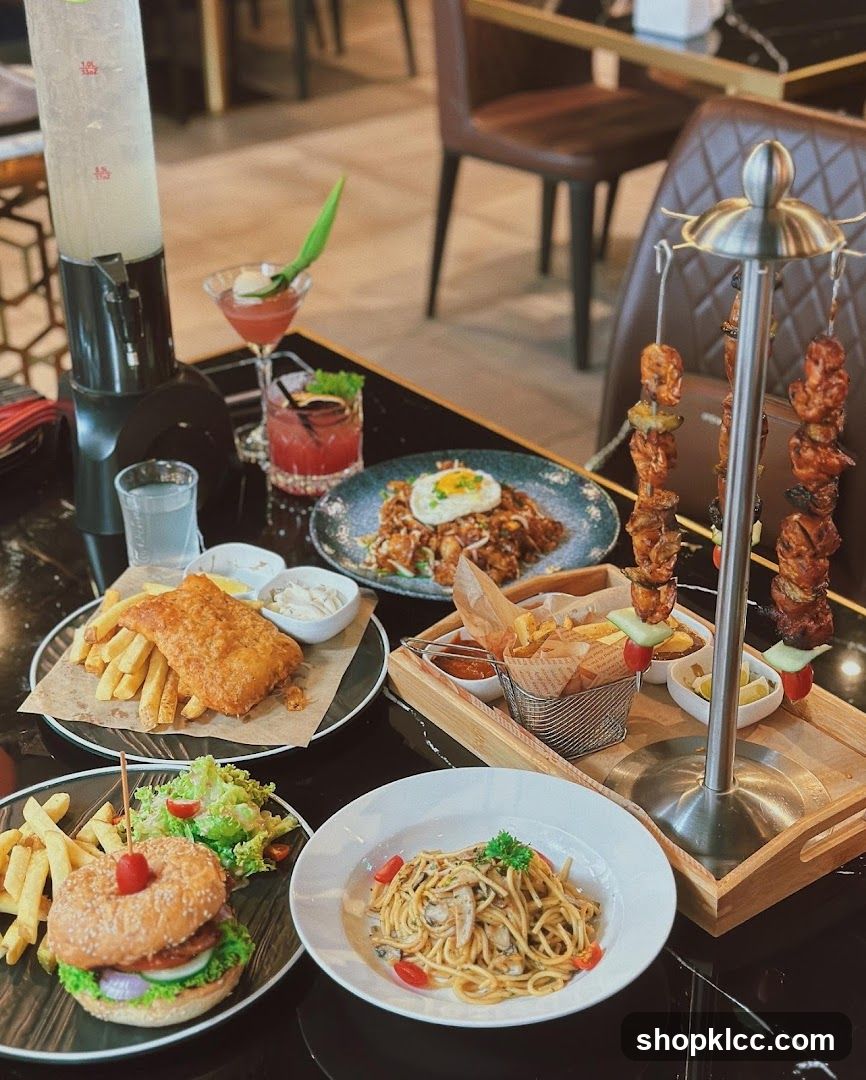 Food Spread at Restaurant