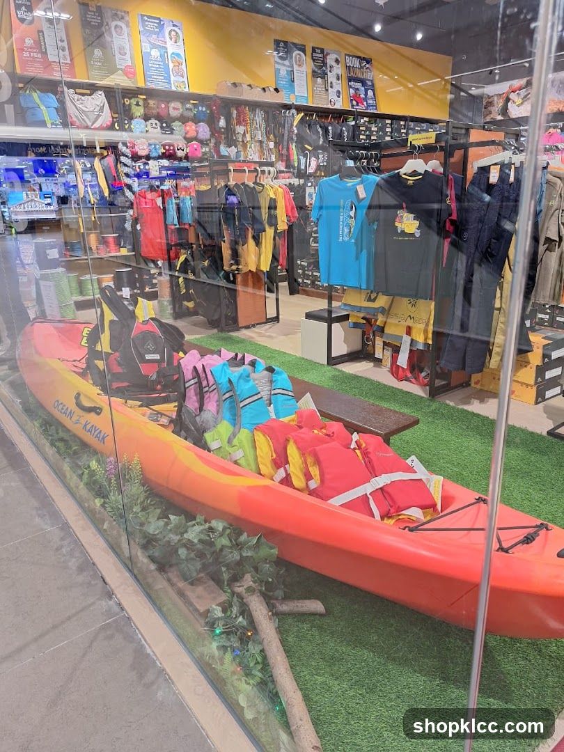 Kayak and Life Vest Display