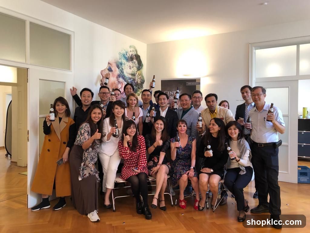 Group photo in a modern interior space