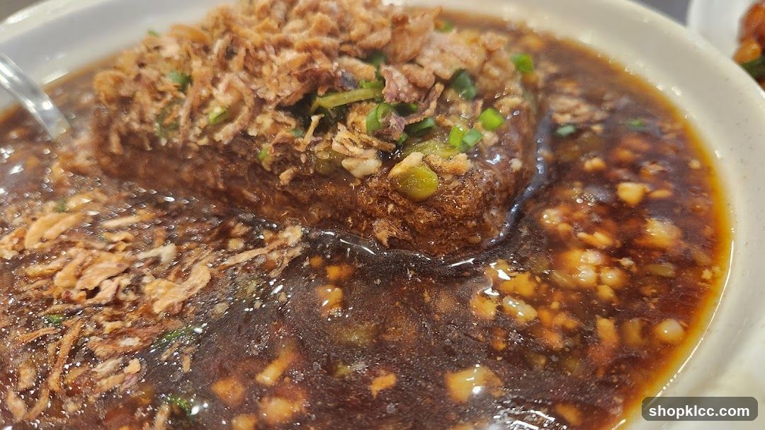 Dish with Sauce and Toppings