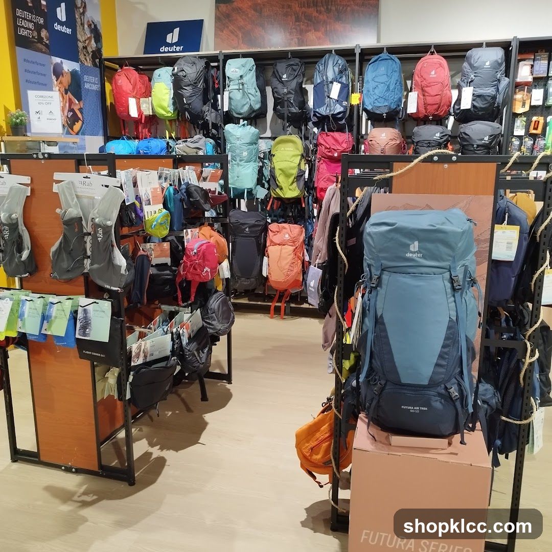 Deuter Backpack Store Interior