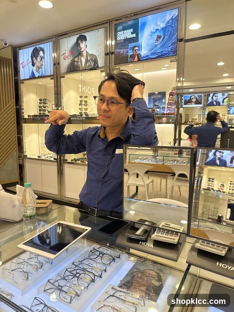 Eyewear Store Interior with Staff