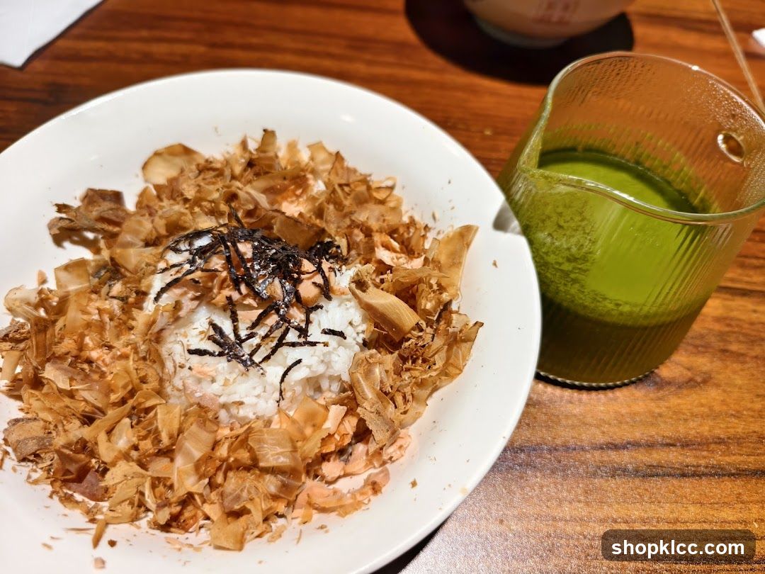 Matcha and Rice Bowl with Katsuobushi