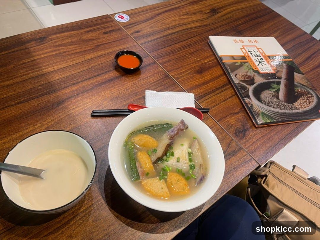 Dining Table with Soup and Drink